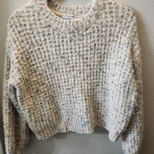 Lush Multicolor Textured Knit Sweater